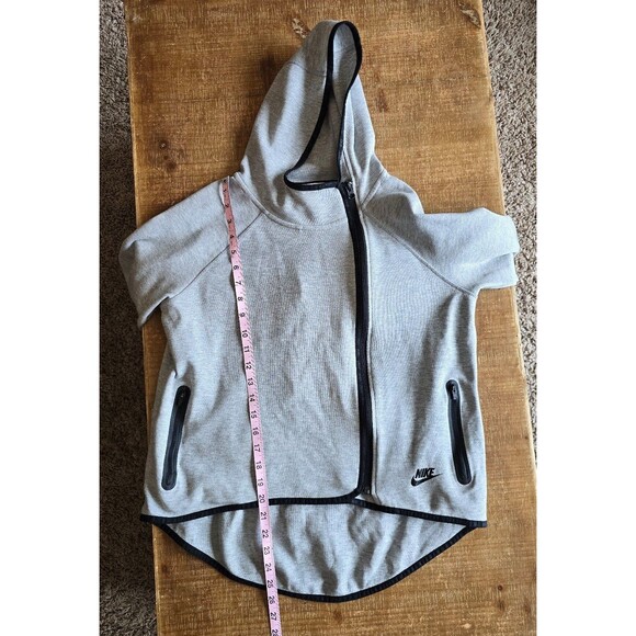 Nike Tech Full Zip Hooded Sweatshirt Women's Size Small Gray - Picture 8 of 10
